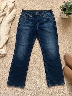 👖Silver Jeans Co Avery Straight Leg Jeans Dark Wash Women’s Size 33/29👖